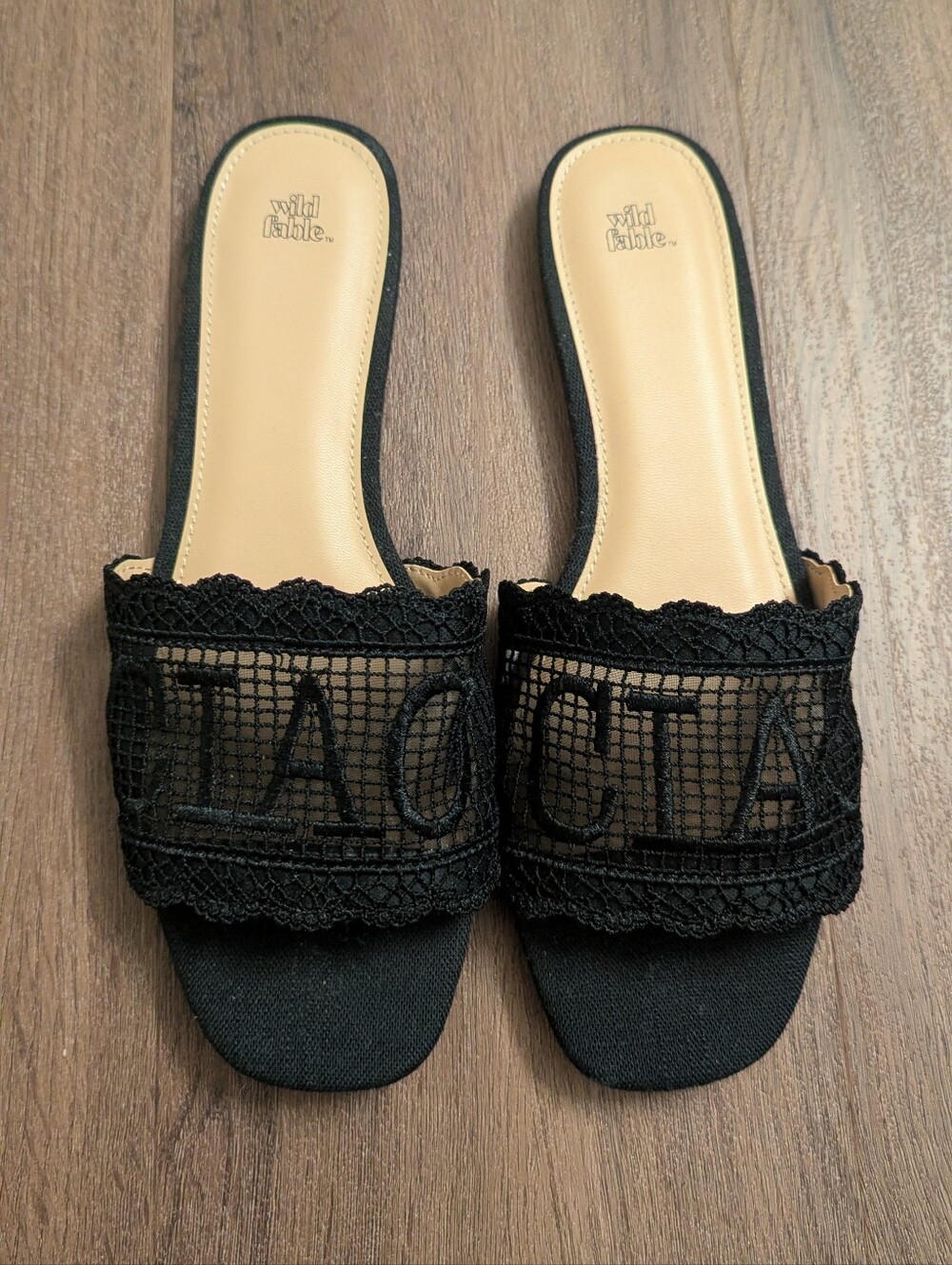 Wild Fable Black Slide Sandals